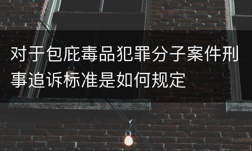 对于包庇毒品犯罪分子案件刑事追诉标准是如何规定