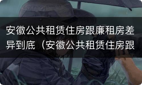 安徽公共租赁住房跟廉租房差异到底（安徽公共租赁住房跟廉租房差异到底多大）