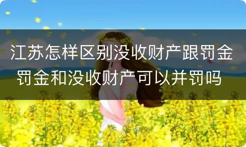 江苏怎样区别没收财产跟罚金 罚金和没收财产可以并罚吗