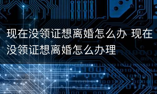 现在没领证想离婚怎么办 现在没领证想离婚怎么办理