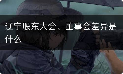 辽宁股东大会、董事会差异是什么