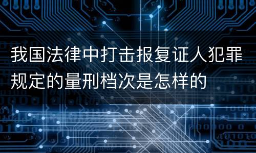 我国法律中打击报复证人犯罪规定的量刑档次是怎样的