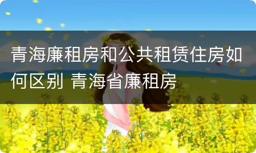 青海廉租房和公共租赁住房如何区别 青海省廉租房