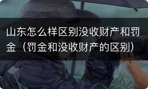 山东怎么样区别没收财产和罚金（罚金和没收财产的区别）