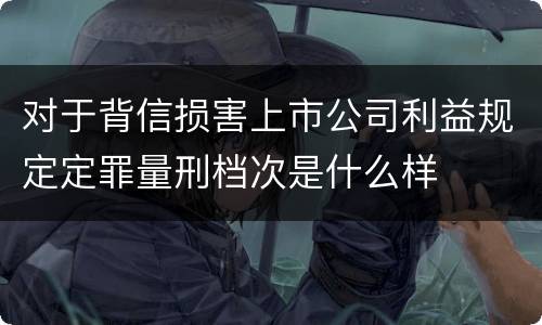 对于背信损害上市公司利益规定定罪量刑档次是什么样