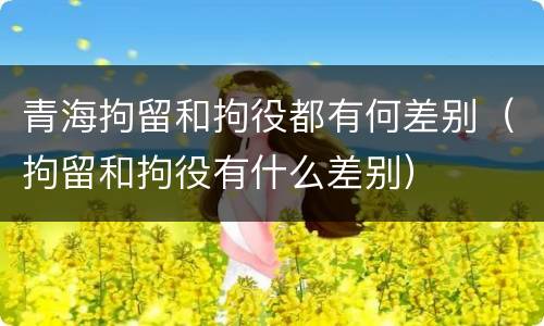 青海拘留和拘役都有何差别（拘留和拘役有什么差别）