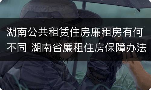 湖南公共租赁住房廉租房有何不同 湖南省廉租住房保障办法