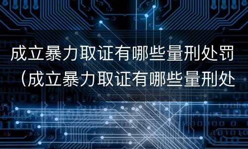 成立暴力取证有哪些量刑处罚（成立暴力取证有哪些量刑处罚）