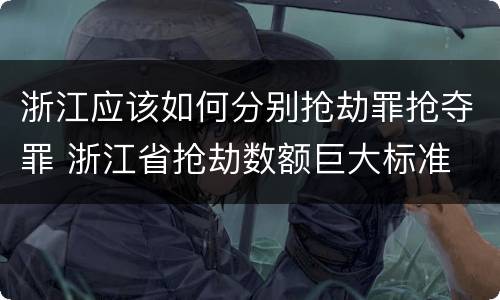 浙江应该如何分别抢劫罪抢夺罪 浙江省抢劫数额巨大标准