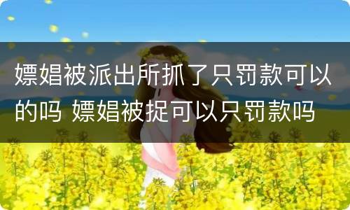 嫖娼被派出所抓了只罚款可以的吗 嫖娼被捉可以只罚款吗