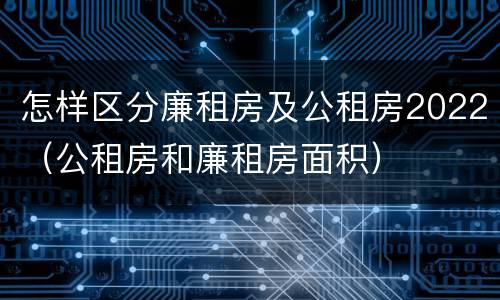 怎样区分廉租房及公租房2022（公租房和廉租房面积）
