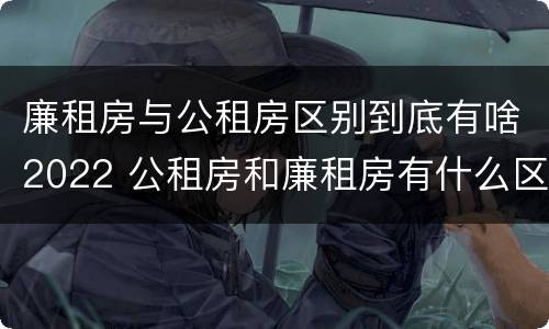 廉租房与公租房区别到底有啥2022 公租房和廉租房有什么区别?2019年的