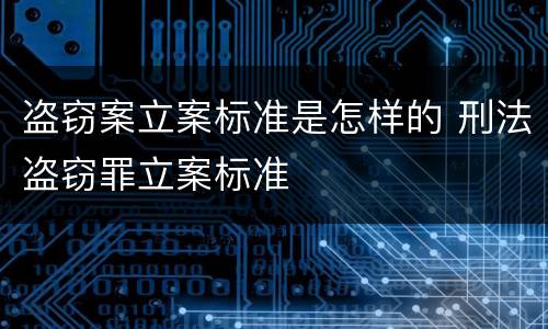 盗窃案立案标准是怎样的 刑法盗窃罪立案标准