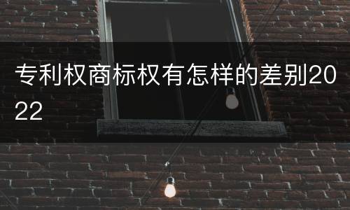 专利权商标权有怎样的差别2022