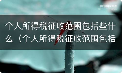 个人所得税征收范围包括些什么（个人所得税征收范围包括哪些）