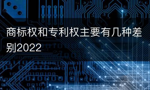 商标权和专利权主要有几种差别2022