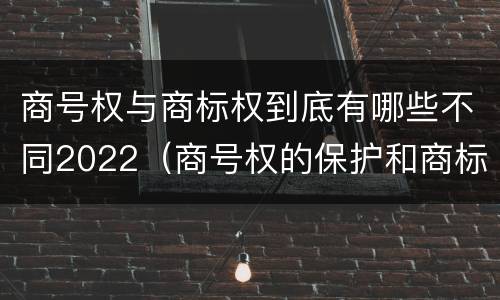 商号权与商标权到底有哪些不同2022（商号权的保护和商标权的保护一样是全国性范围的）