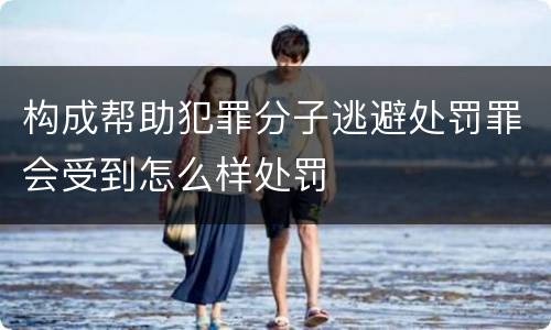 构成帮助犯罪分子逃避处罚罪会受到怎么样处罚