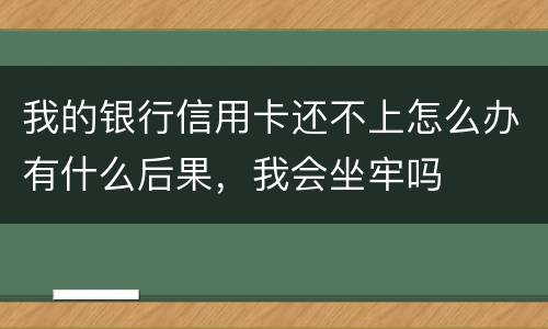 我的银行信用卡还不上怎么办有什么后果，我会坐牢吗
