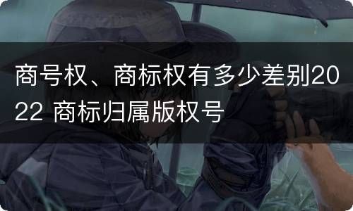 商号权、商标权有多少差别2022 商标归属版权号