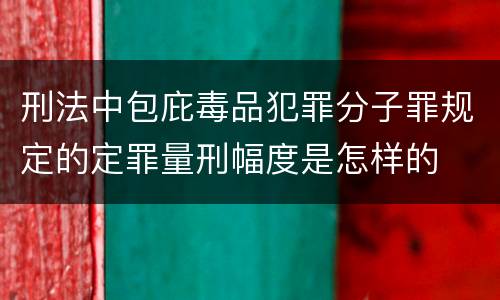刑法中包庇毒品犯罪分子罪规定的定罪量刑幅度是怎样的