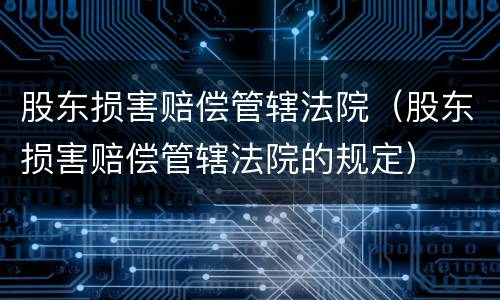 股东损害赔偿管辖法院（股东损害赔偿管辖法院的规定）