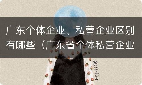 广东个体企业、私营企业区别有哪些（广东省个体私营企业）