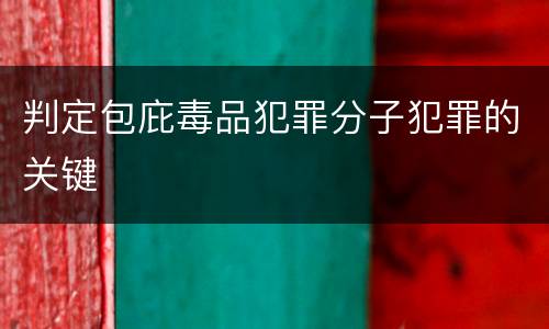 判定包庇毒品犯罪分子犯罪的关键