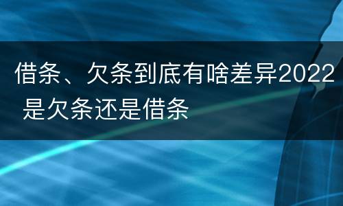 借条、欠条到底有啥差异2022 是欠条还是借条