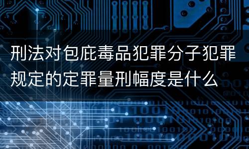 刑法对包庇毒品犯罪分子犯罪规定的定罪量刑幅度是什么