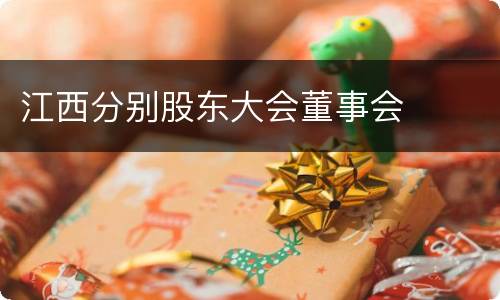 江西分别股东大会董事会