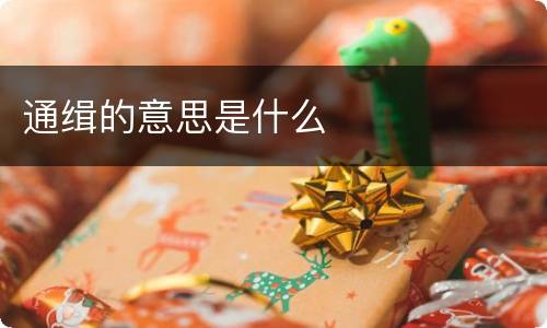 通缉的意思是什么