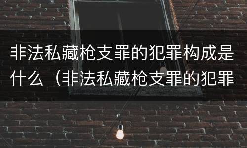 非法私藏枪支罪的犯罪构成是什么（非法私藏枪支罪的犯罪构成是什么罪名）