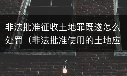 非法批准征收土地罪既遂怎么处罚（非法批准使用的土地应当收回）