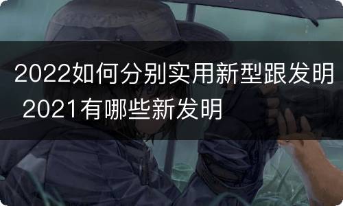 2022如何分别实用新型跟发明 2021有哪些新发明