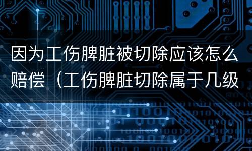 因为工伤脾脏被切除应该怎么赔偿（工伤脾脏切除属于几级伤残大约赔多少钱）
