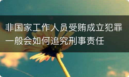 非国家工作人员受贿成立犯罪一般会如何追究刑事责任