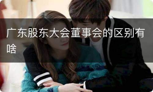 广东股东大会董事会的区别有啥