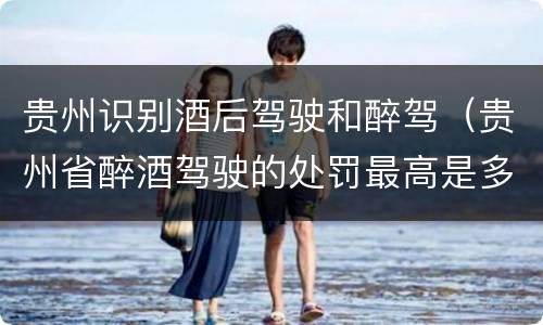 贵州识别酒后驾驶和醉驾（贵州省醉酒驾驶的处罚最高是多少）