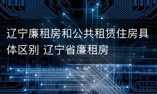 辽宁廉租房和公共租赁住房具体区别 辽宁省廉租房