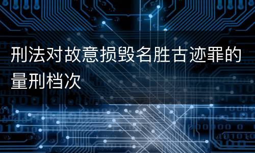 刑法对故意损毁名胜古迹罪的量刑档次