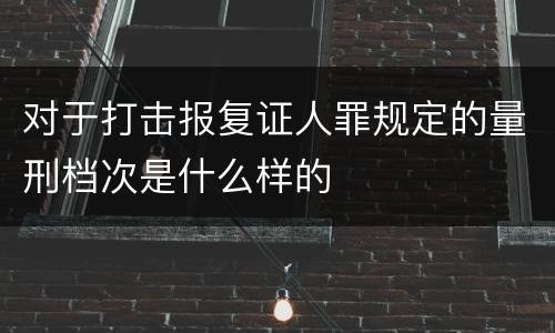对于打击报复证人罪规定的量刑档次是什么样的