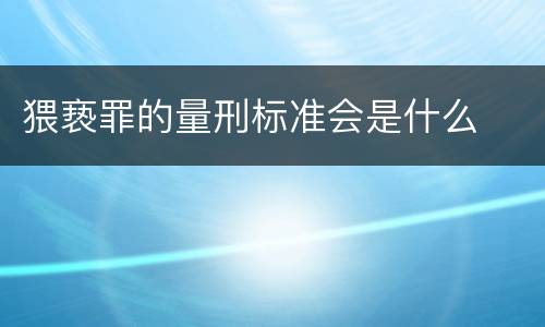 猥亵罪的量刑标准会是什么