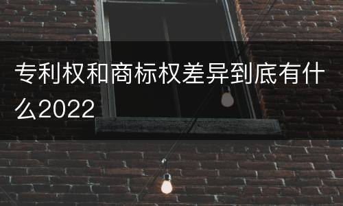 专利权和商标权差异到底有什么2022