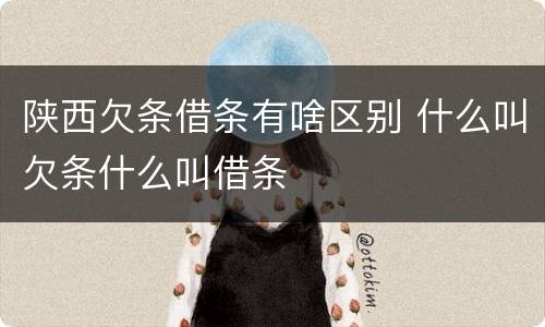 陕西欠条借条有啥区别 什么叫欠条什么叫借条