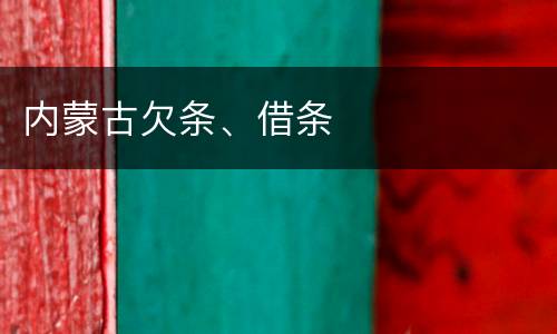 内蒙古欠条、借条