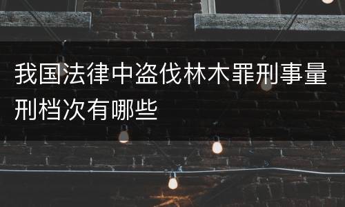 我国法律中盗伐林木罪刑事量刑档次有哪些