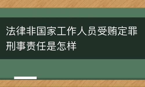 法律非国家工作人员受贿定罪刑事责任是怎样