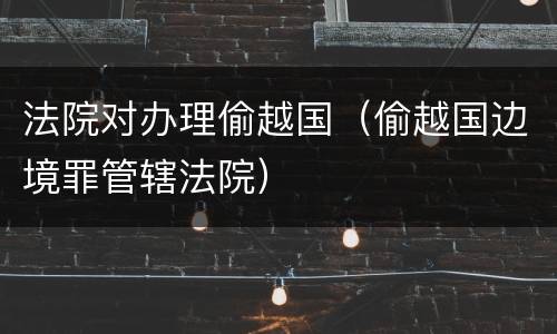 法院对办理偷越国（偷越国边境罪管辖法院）