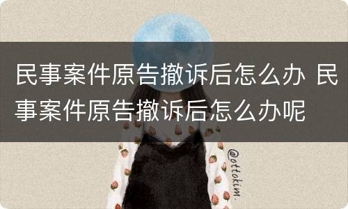民事案件原告撤诉后怎么办 民事案件原告撤诉后怎么办呢